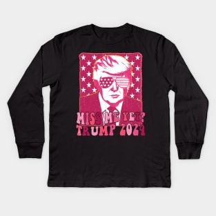 Pink Trump Miss Me Yet Trump 2024 Kids Long Sleeve T-Shirt